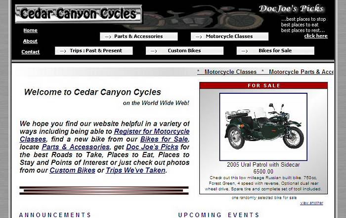 http://www.cedar-canyon-cycles.com