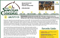 http://www.sunflowerclydesdales.com